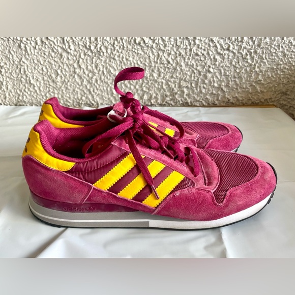 adidas Originals SL 72 OG sneakers in burgundy and yellow mens size 10 - Picture 2 of 8